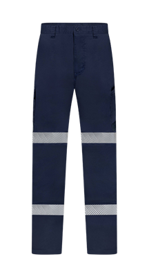 RIGGERS MID-WEIGHT STRETCH CARGO TROUSERS WITH BIOMOTION REFLECTIVE TAPE NAVY