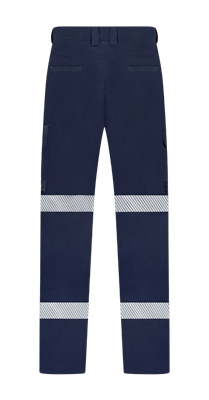 RIGGERS MID-WEIGHT STRETCH CARGO TROUSERS WITH BIOMOTION REFLECTIVE TAPE NAVY
