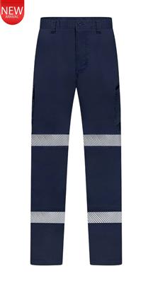 RIGGERS MID-WEIGHT STRETCH CARGO TROUSERS WITH BIOMOTION REFLECTIVE TAPE NAVY