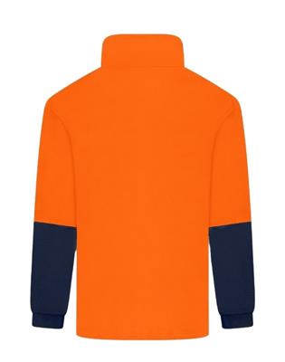 HI VIS HALF ZIP POLAR FLEECE WINDCHEATER TWO TONE