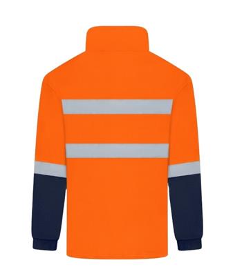 RIGGERS HI VIS HALF ZIP POLAR FLEECE WINDCHEATER WITH REFLECTIVE TWO TONE