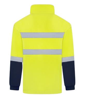 RIGGERS HI VIS HALF ZIP POLAR FLEECE WINDCHEATER WITH REFLECTIVE TWO TONE