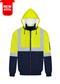 RIGGERS POLYESTER PU COATED FLYING JACKET WITH HOOD AND REFLECTIVE TWO TONE