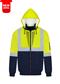 RIGGERS POLYESTER PU COATED FLYING JACKET WITH HOOD AND REFLECTIVE TWO TONE