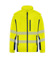 HI VIS SOFT SHELL JACKET WITH BIOMOTION REFLECTIVE TAPE TWO TONE