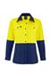 LADIES HI VIS ULTRA COOL LONG SLEEVE 100% COTTON VENTED SHIRT TWO TONE