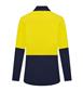 LADIES HI VIS LONG SLEEVE 100% COTTON DRILL SHIRT TWO TONE