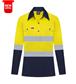 RIGGERS AIRFLEX LADIES LONG SLEEVE CLOSED FRONT COTTON DRILL SHIRT W/ PERFORATED REFLECTIVE TWO TONE