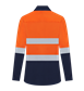 LADIES HI VIS ULTRA COOL LONG SLEEVE 100% COTTON VENTED SHIRT WITH REFLECTIVE TWO TONE