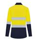 LADIES HI VIS LONG SLEEVE 100% COTTON DRILL SHIRT WITH REFLECTIVE TWO TONE