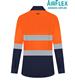 RIGGERS AIRFLEX LADIES LONG SLEEVE COTTON DRILL SHIRT WITH PERFORATED REFLECTIVE TWO TONE