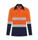 RIGGERS AIRFLEX LADIES LONG SLEEVE COTTON DRILL SHIRT WITH PERFORATED REFLECTIVE TWO TONE