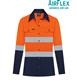RIGGERS AIRFLEX LADIES LONG SLEEVE COTTON DRILL SHIRT WITH PERFORATED REFLECTIVE TWO TONE