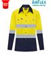 RIGGERS AIRFLEX LADIES LONG SLEEVE COTTON DRILL SHIRT WITH PERFORATED REFLECTIVE TWO TONE