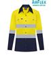 RIGGERS AIRFLEX LADIES LONG SLEEVE COTTON DRILL SHIRT WITH PERFORATED REFLECTIVE TWO TONE