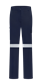 LADIES LIGHT WEIGHT 100% COTTON DRILL TROUSERS WITH REFLECTIVE