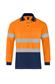 RIGGERS LONG SLEEVE MICROMESH POLO WITH STRETCH REFLECTIVE TWO TONE