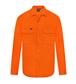 HI VIS LONG SLEEVE 100% COTTON DRILL SHIRT