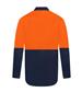 HI VIS LONG SLEEVE 100% COTTON DRILL SHIRT TWO TONE