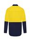 HI VIS ULTRA COOL LONG SLEEVE CLOSED FRONT 100% COTTON VENTED SHIRT TWO TONE