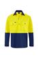 HI VIS ULTRA COOL LONG SLEEVE CLOSED FRONT 100% COTTON VENTED SHIRT TWO TONE