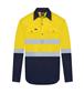 HI VIS ULTRA COOL LONG SLEEVE CLOSED FRONT 100% COTTON VENTED SHIRT WITH REFLECTIVE TWO TONE