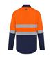 RIGGERS AIRFLEX LONG SLEEVE CLOSED FRONT COTTON DRILL SHIRT WITH PERFORATED REFLECTIVE TWO TONE
