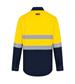 RIGGERS AIRFLEX LONG SLEEVE CLOSED FRONT COTTON DRILL SHIRT WITH PERFORATED REFLECTIVE TWO TONE