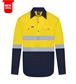 RIGGERS AIRFLEX LONG SLEEVE CLOSED FRONT COTTON DRILL SHIRT WITH PERFORATED REFLECTIVE TWO TONE