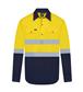 RIGGERS AIRFLEX LONG SLEEVE CLOSED FRONT COTTON DRILL SHIRT WITH PERFORATED REFLECTIVE TWO TONE