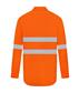 HI VIS ULTRA COOL LONG SLEEVE 100% COTTON VENTED SHIRT WITH REFLECTIVE