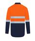 HI VIS LONG SLEEVE 100% COTTON DRILL SHIRT WITH REFLECTIVE TWO TONE