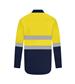 HI VIS LONG SLEEVE 100% COTTON DRILL SHIRT WITH REFLECTIVE TWO TONE