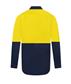 HI VIS LONG SLEEVE SNAP BUTTON 100% COTTON DRILL SHIRT TWO TONE