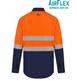RIGGERS AIRFLEX LONG SLEEVE COTTON DRILL SHIRT WITH PERFORATED REFLECTIVE TWO TONE