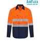 RIGGERS AIRFLEX LONG SLEEVE COTTON DRILL SHIRT WITH PERFORATED REFLECTIVE TWO TONE