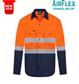 RIGGERS AIRFLEX LONG SLEEVE COTTON DRILL SHIRT WITH PERFORATED REFLECTIVE TWO TONE