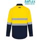 RIGGERS AIRFLEX LONG SLEEVE COTTON DRILL SHIRT WITH PERFORATED REFLECTIVE TWO TONE