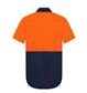 HI VIS SHORT SLEEVE 100% COTTON DRILL SHIRT TWO TONE