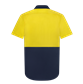 HI VIS SHORT SLEEVE 100% COTTON DRILL SHIRT TWO TONE