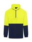 HI VIS HALF ZIP POLAR FLEECE WINDCHEATER TWO TONE