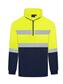 RIGGERS HI VIS HALF ZIP POLAR FLEECE WINDCHEATER WITH REFLECTIVE TWO TONE