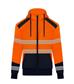 RIGGERS HIVIS FULL ZIP FLEECY HOODIE WITH BIOMOTION REFLECTIVE TWO TONE