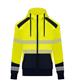 RIGGERS HIVIS FULL ZIP FLEECY HOODIE WITH BIOMOTION REFLECTIVE TWO TONE