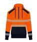 RIGGERS HIVIS HALF ZIP FLEECY HOODIE WITH BIOMOTION REFLECTIVE TWO TONE