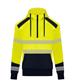 RIGGERS HIVIS HALF ZIP FLEECY HOODIE WITH BIOMOTION REFLECTIVE TWO TONE