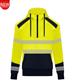 RIGGERS HIVIS HALF ZIP FLEECY HOODIE WITH BIOMOTION REFLECTIVE TWO TONE