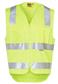 HI VIS SAFETY VEST WITH REFLECTIVE ZIP AND CHEST POCKETS + GKR LOGO